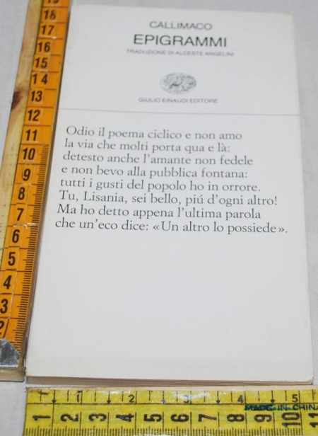 Callimaco - Epigrammi - Einaudi Poesia 214