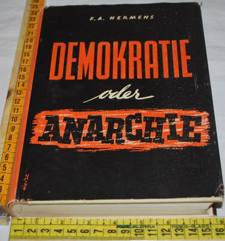 Hermens - Demokratie oder anarchie? - Metzner Verlag