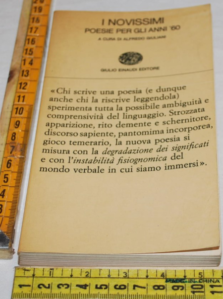 Giuliani Alfredo I novissimi - Poesie per gli anni '60 - Einaudi