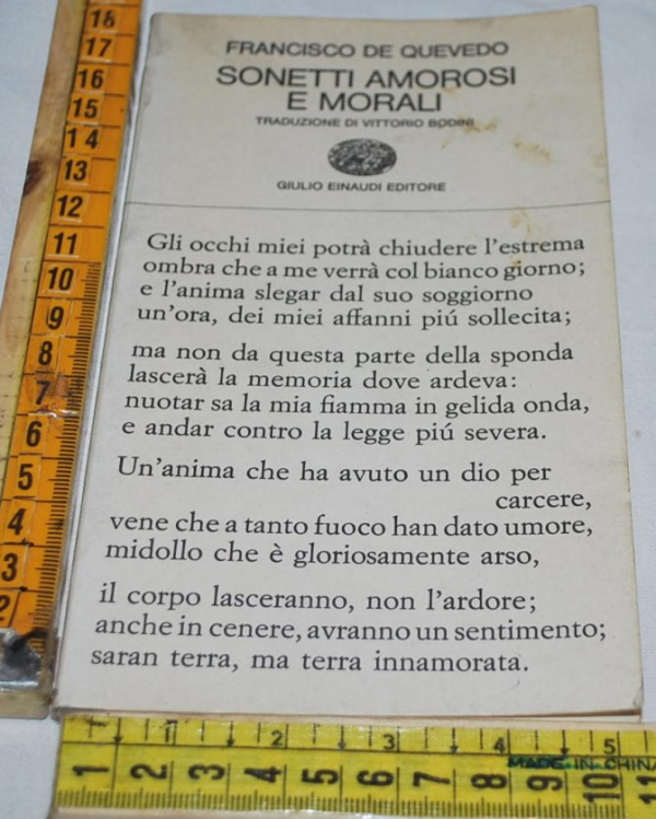 De Quevedo Francisco - Sonetti amorosi e morali - Einaudi